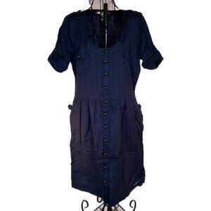 Charlotte Russe | Blue Striped Cotton Dress